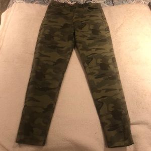 Zara high waisted camouflage skinny jeans